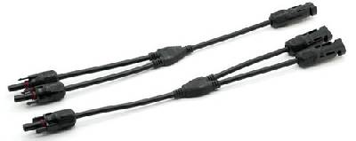 2 in 1 Y/2 MC4 Solar Connectors 1 Pair
